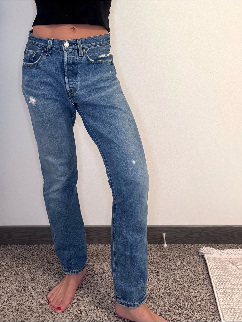 Levi’s Premium 501 Original Distressed Jeans W26 L30